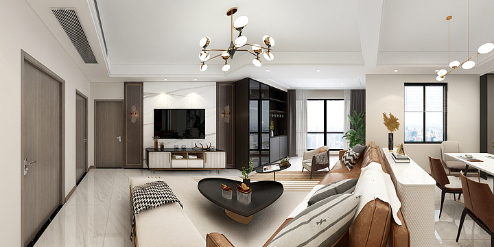 沈灵-帝一江岸现代轻奢-冯老师设计-装修设计方案