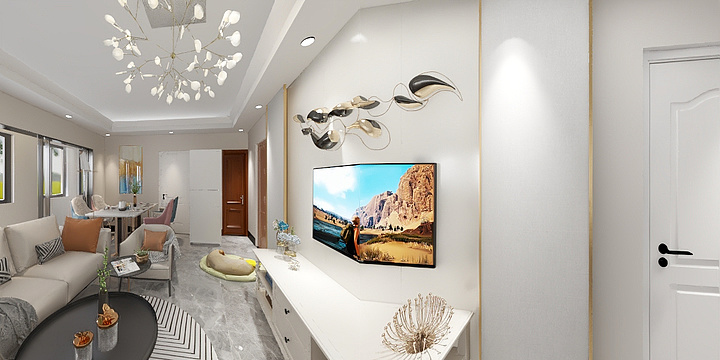 隆顺祥装饰公司-瑞和园89.50㎡B户型3室2厅1卫-装修设计方案