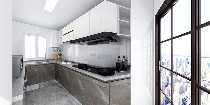 全屋橱柜衣柜定制-新海云谷厨房-装修设计方案