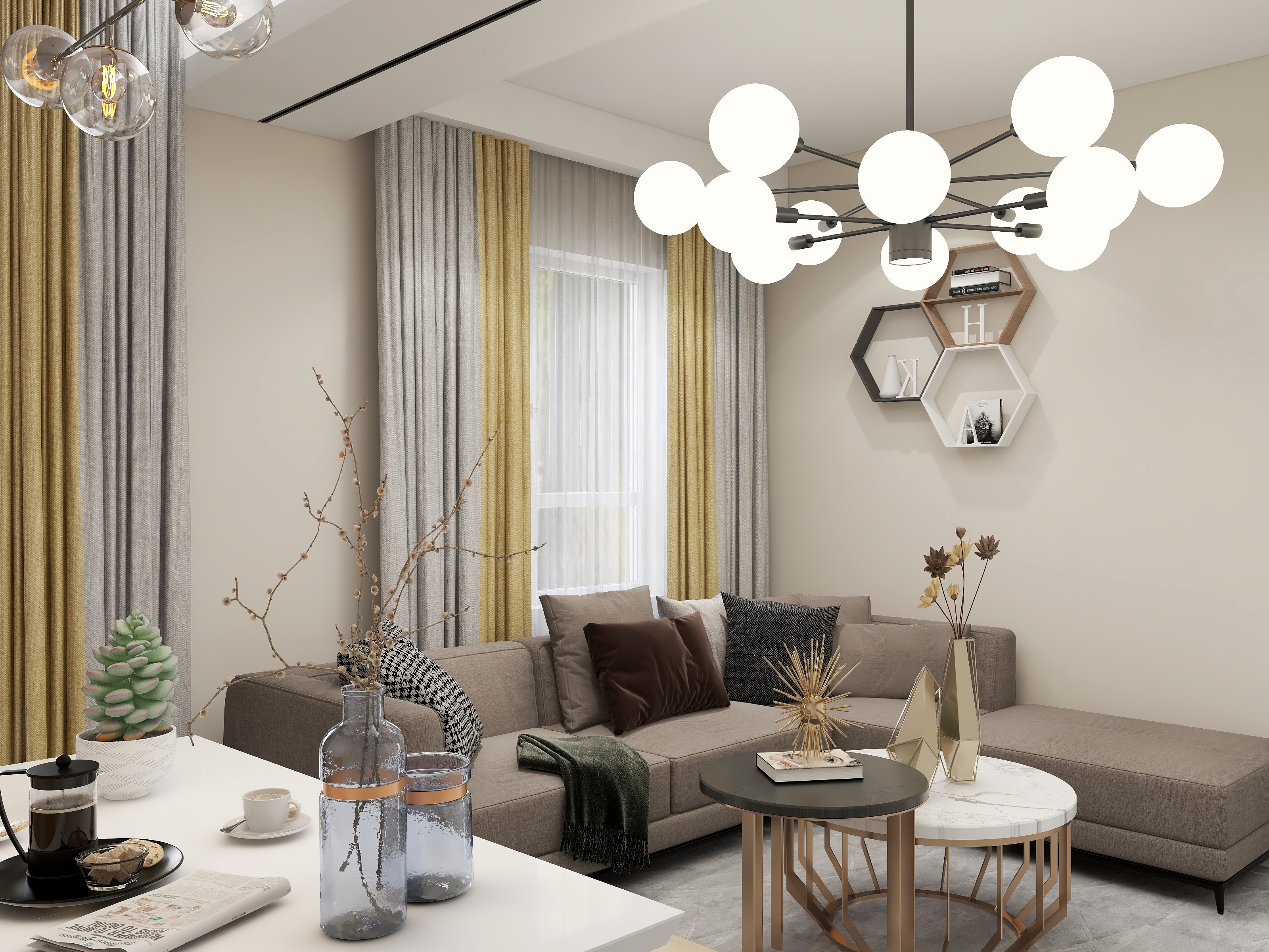 设计师珂源-九坤新城98平装修效果图