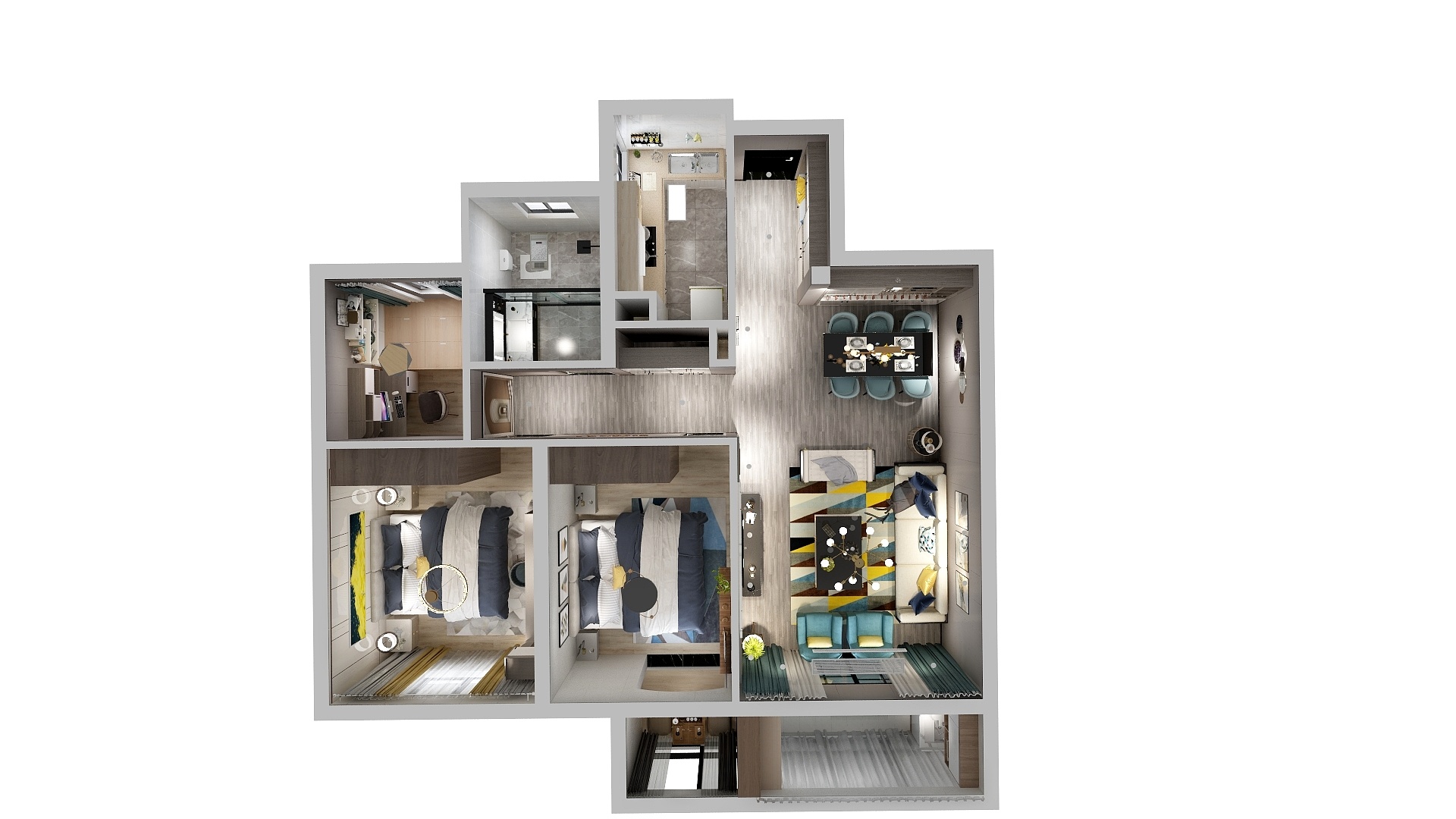 DSL88-山水一品6-2103框架-装修设计方案