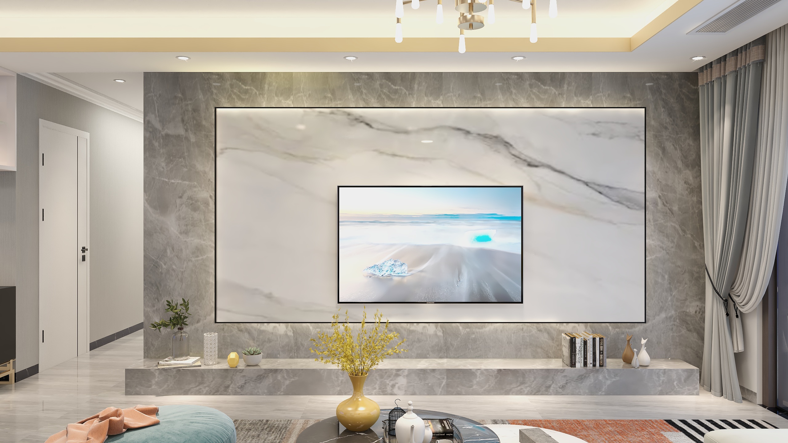 刘自阔-现代简约客餐厅-装修设计方案