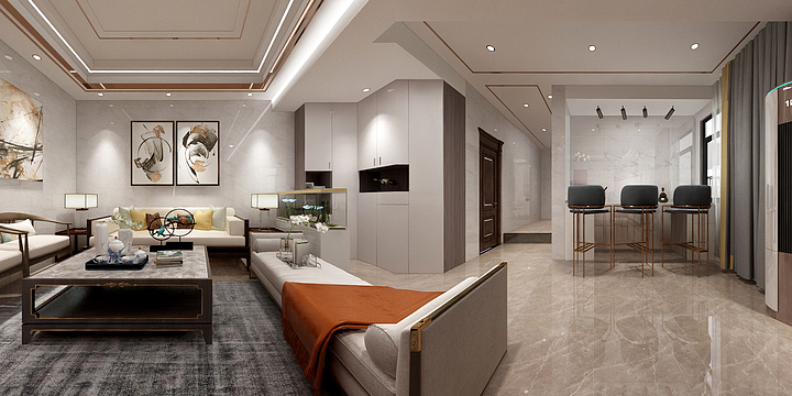 暖阳下的人-家装小区效果-装修设计方案