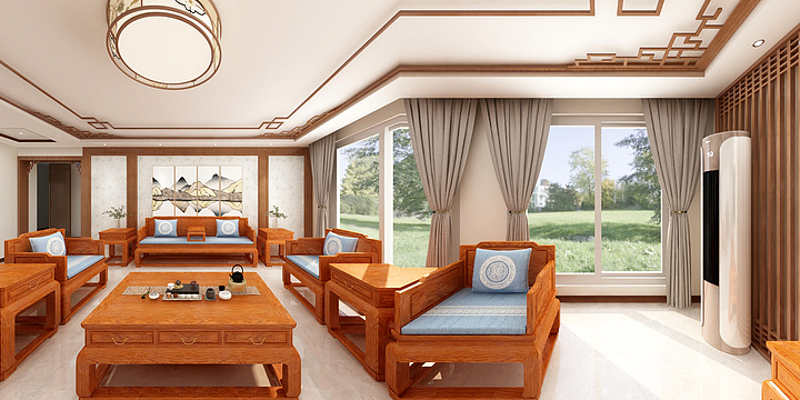 艺盟百胜红木家具-丽水-装修设计方案