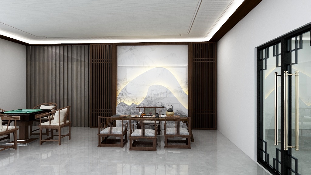 HUANGXhZg-善见豪山2#B栋2层露台平面图2-装修设计方案