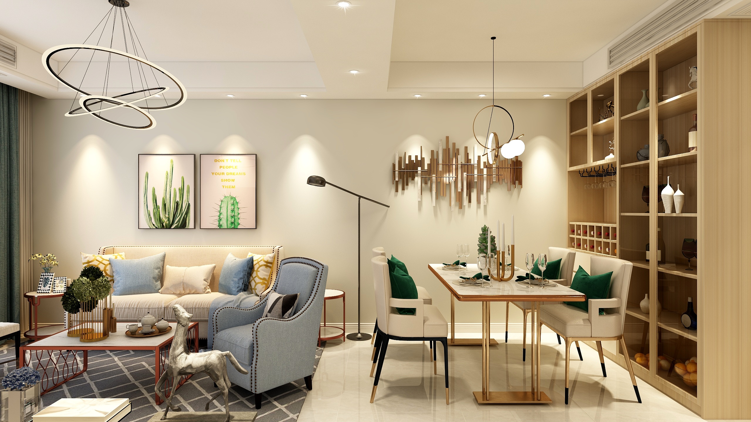 了凡18392722880-德信海德公园83.00㎡A2’3室2厅1卫1厨-装修设计方案