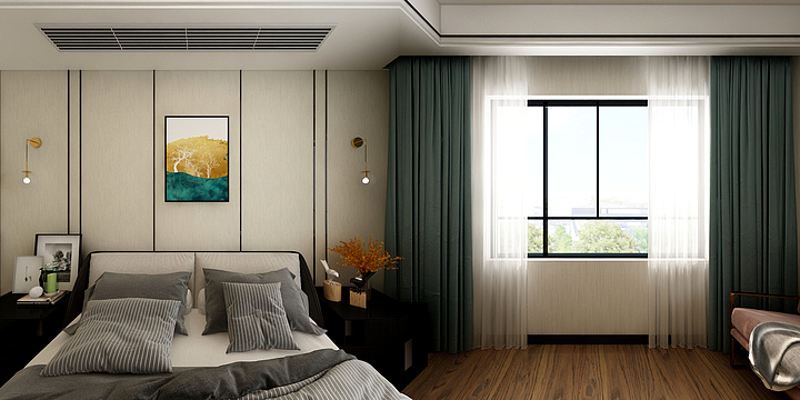 Pupa_郑豪-滨江一号-主卧-装修设计方案