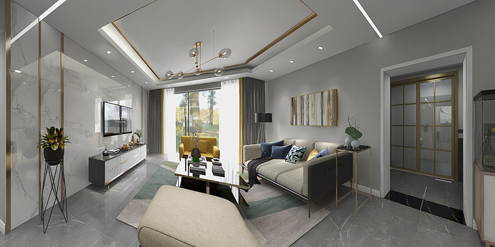 蓝麒麟装饰18109942522-加州小镇10-2-101-装修设计方案