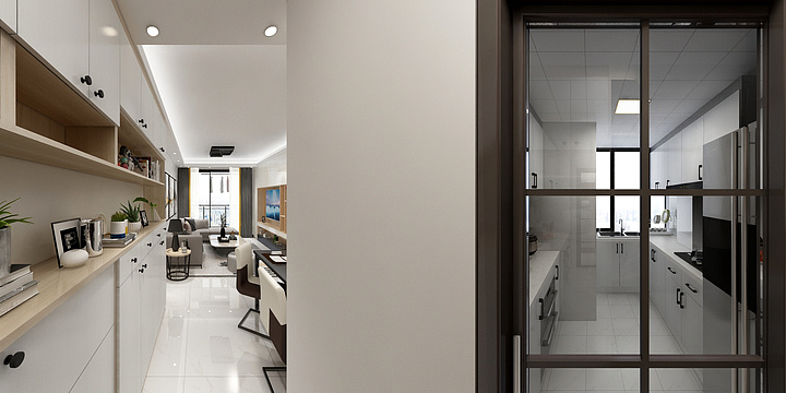 不知道我是不是郑辉-融创滨江首府7座1102有吊顶-装修设计方案