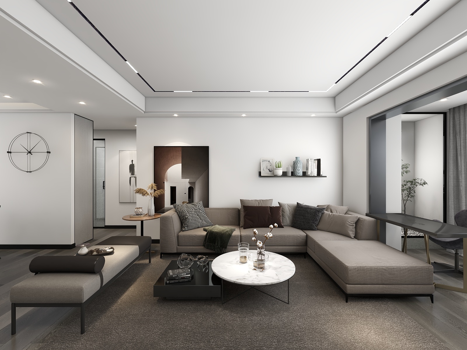 田佳洪-黑白极简装修效果图