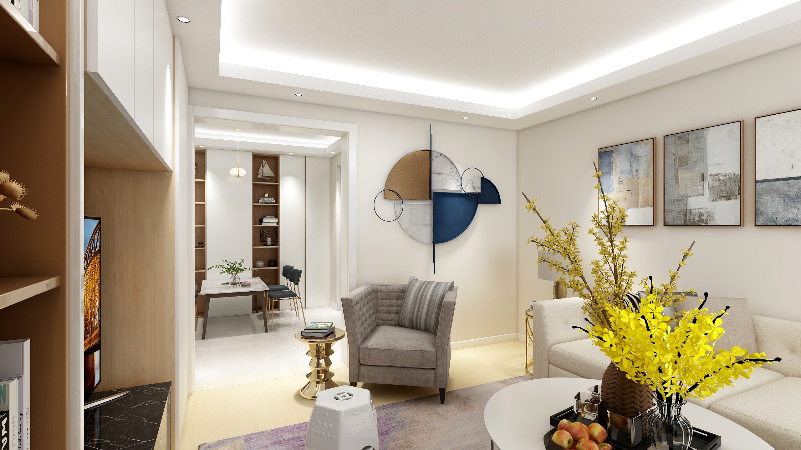 于生v-现代简约3室2厅-装修设计方案