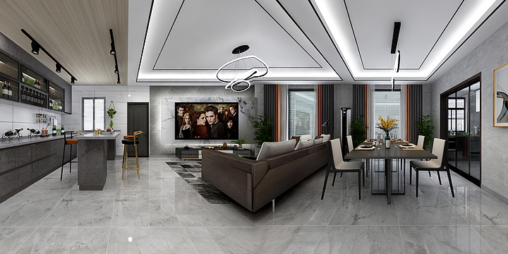 潘锋15185690330--都市现代--装修设计方案