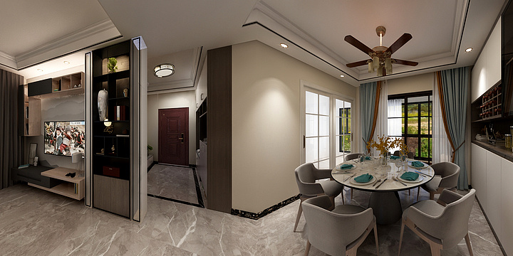 名居装饰dmGQ-益华山海郡5B-2203-装修设计方案