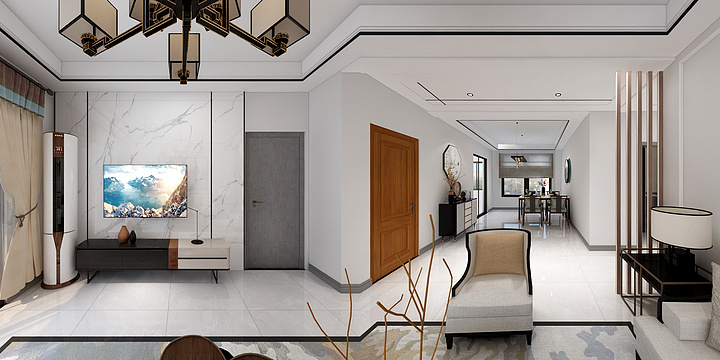 可市和创美家-兴业安澜嘉园三迪木门全屋定制-装修设计方案