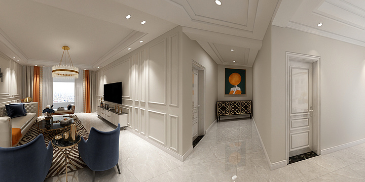 壹禾软装设计工作室-轻奢dwg-装修设计方案