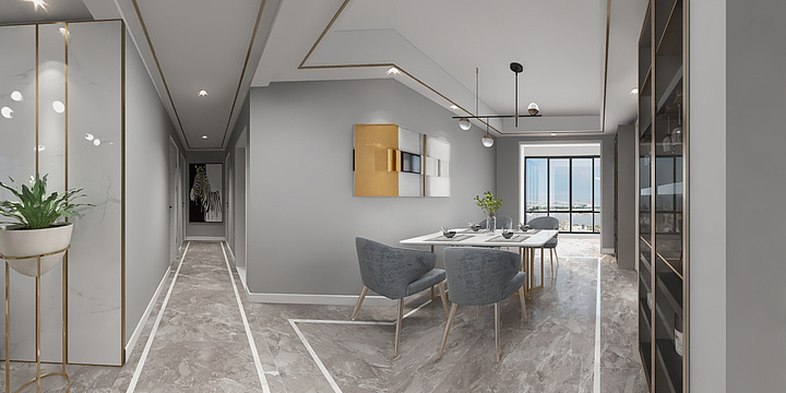 MJLG设计-黄总雅居客餐厅-装修设计方案