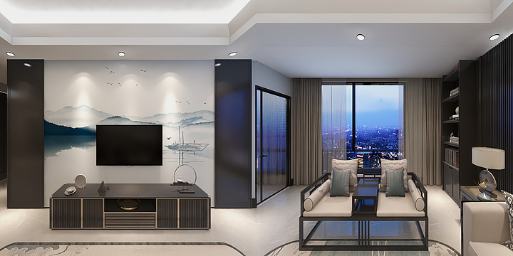 STLighting-新中式效果图方案-装修设计方案