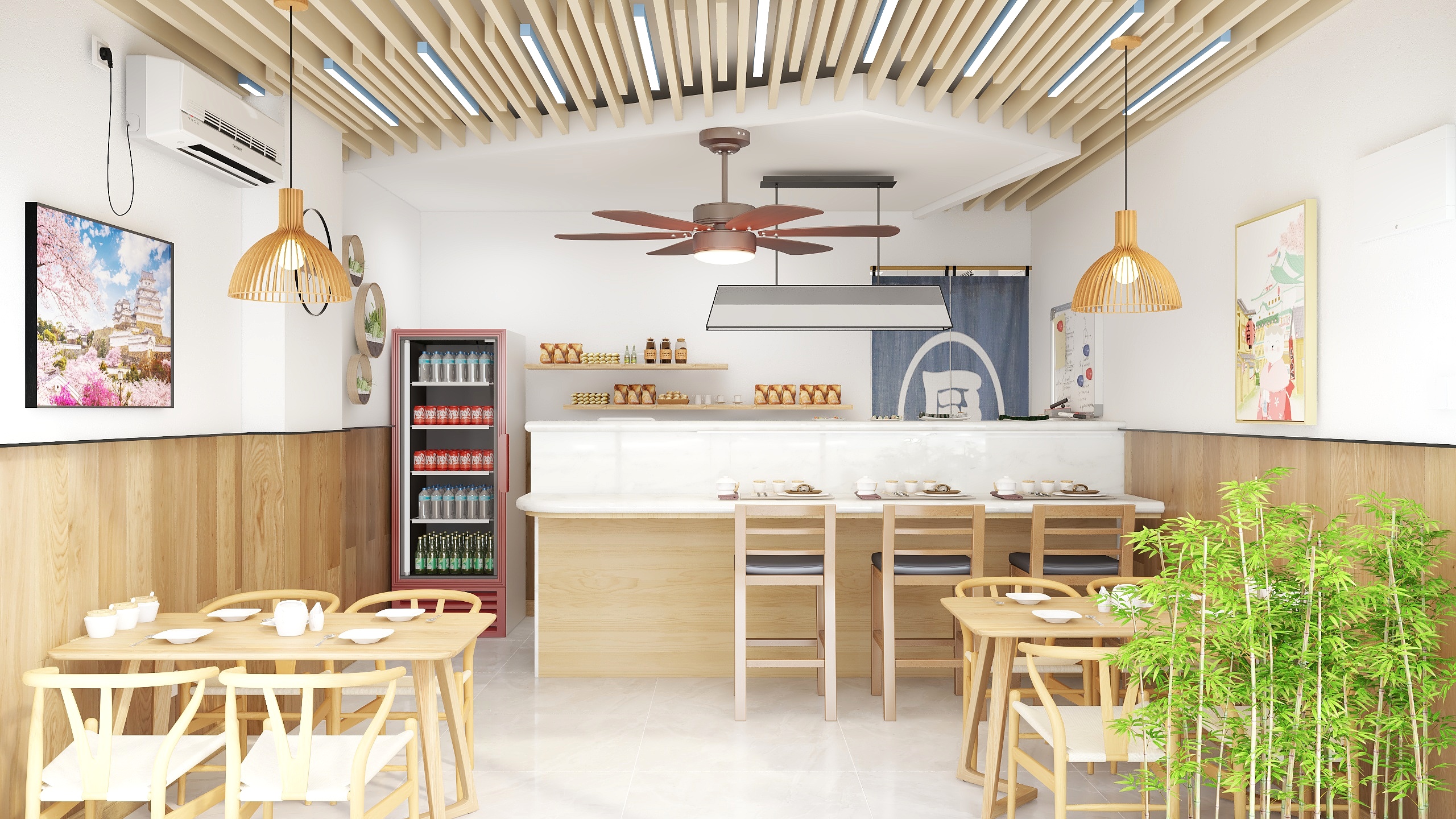 晨鑫设计-日式料理店28.00㎡-装修设计方案