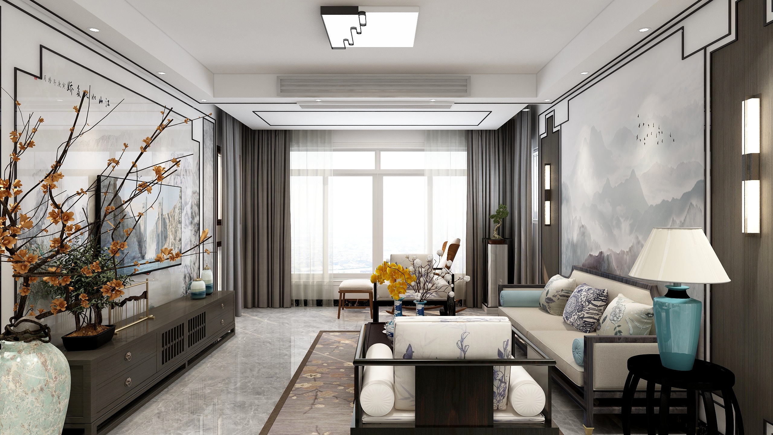 郭有道设计工作室-新中式装修效果图