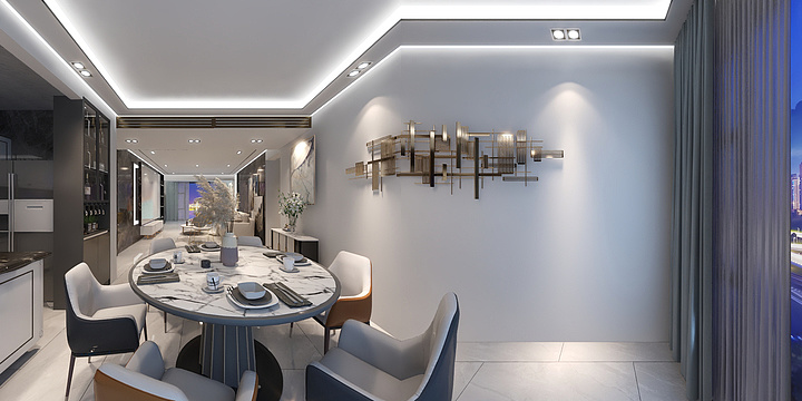 Maple周文-蓝城一号，黄总-效果图-装修设计方案