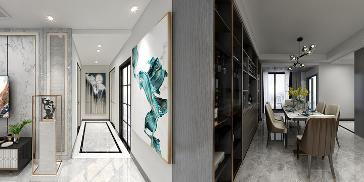 空间设计-张艺-轻奢-装修设计方案