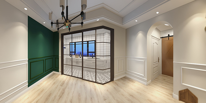 一苇以航_-长城公馆115美式-装修设计方案