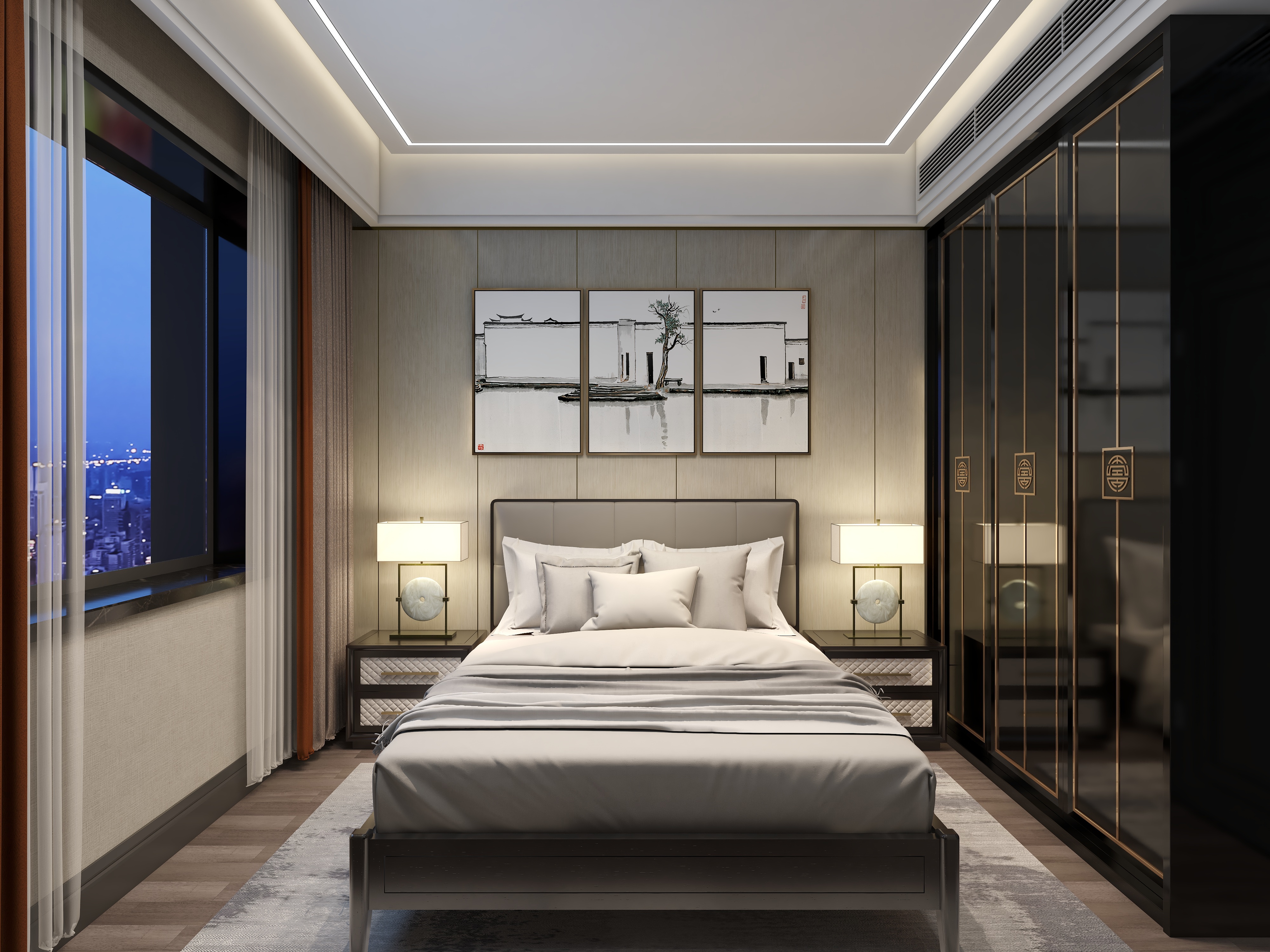 至简名设一钱春-烟雨行舟装修效果图