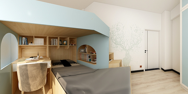 w君莫笑-弥勒儿童房.-装修设计方案