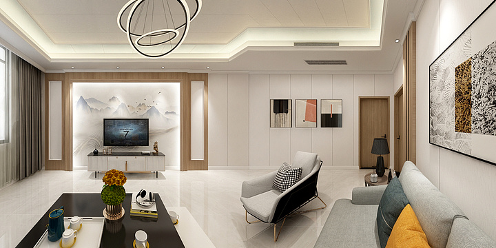 管辉-道仁矶~翁总别墅二层~现代-装修设计方案