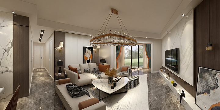 一笑风过-景秀山河小周-装修设计方案