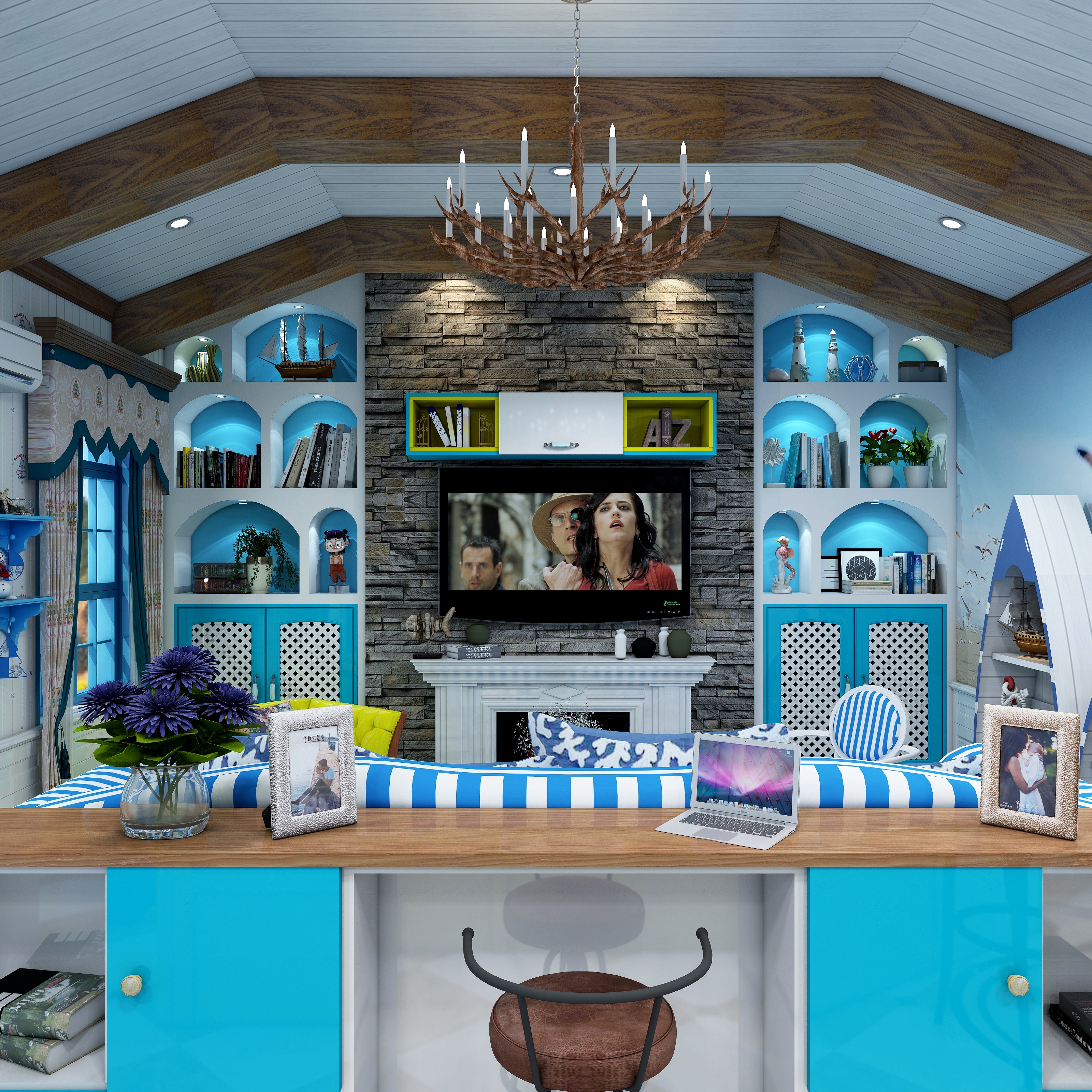 LSC设计-地中海——蓝色风情装修效果图