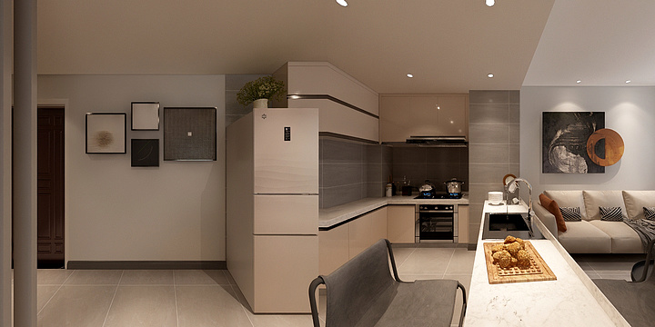 洋筑|YOZO-华旭公寓12层-装修设计方案