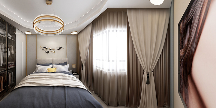 国服设计师阿鹿-瑞和园89.50㎡B户型3室-装修设计方案