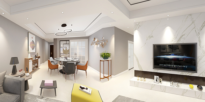 装修设计师陈道奇-贵豪领地2606模型-装修设计方案