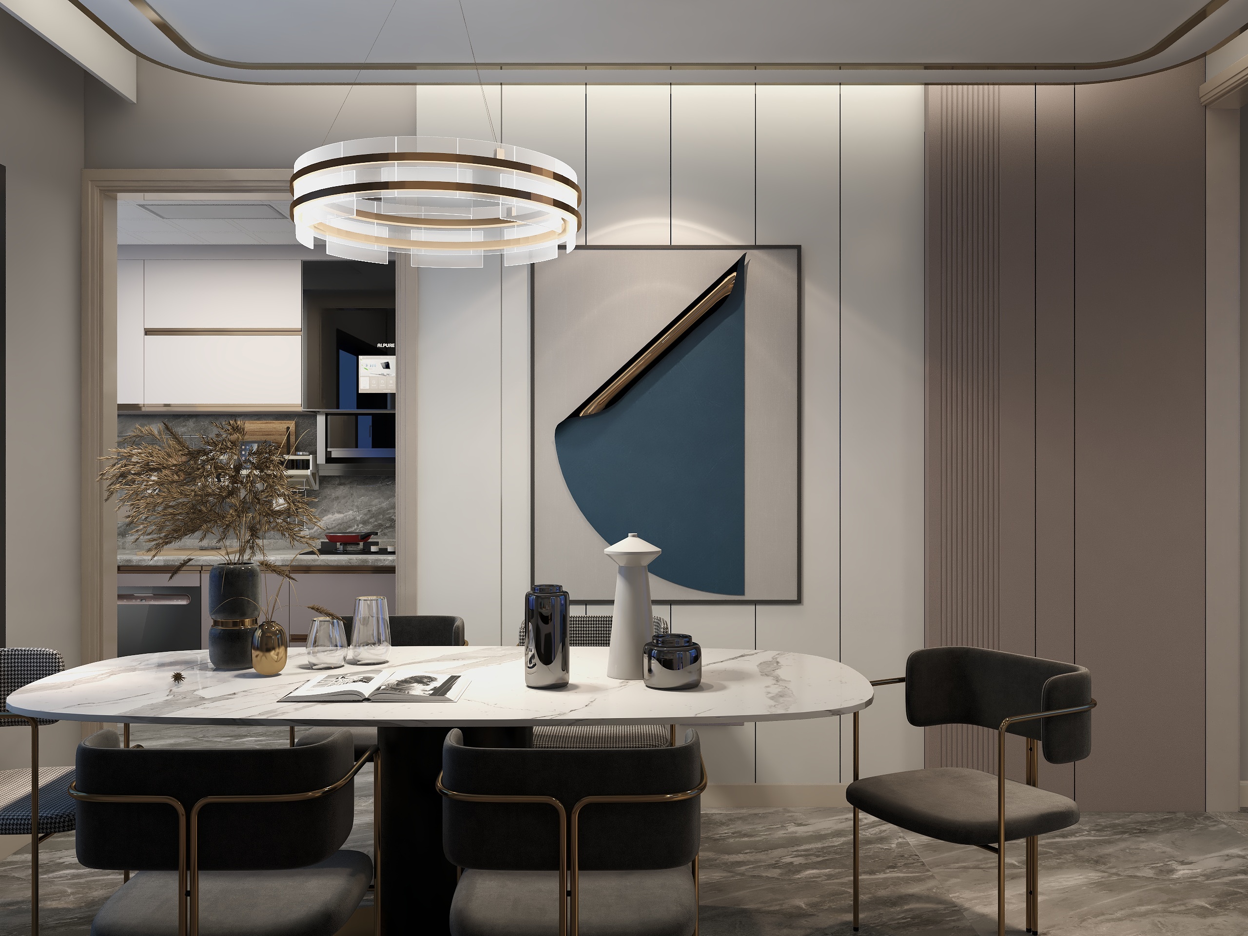 王磊-137方上华琚三居装修效果图