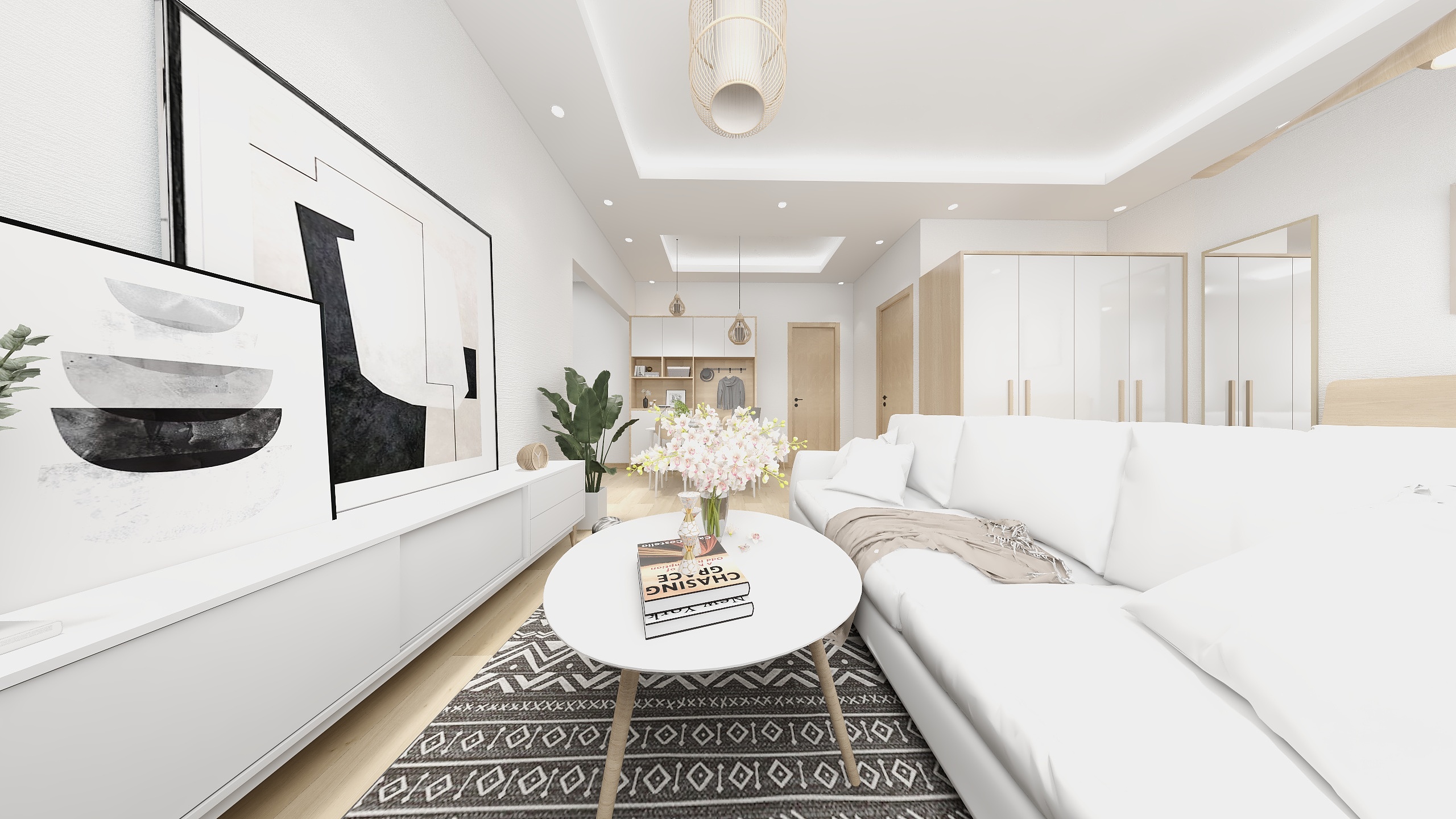 潘姵樺-韩国ins风紫星华府一室一居单身住宅-装修设计方案