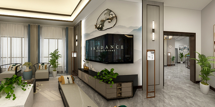 云玺空间-新中式独栋别墅-----月映檀居--装修设计方案