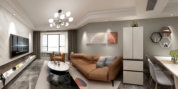 庭筑装饰设计-观源河畔107简约-装修设计方案