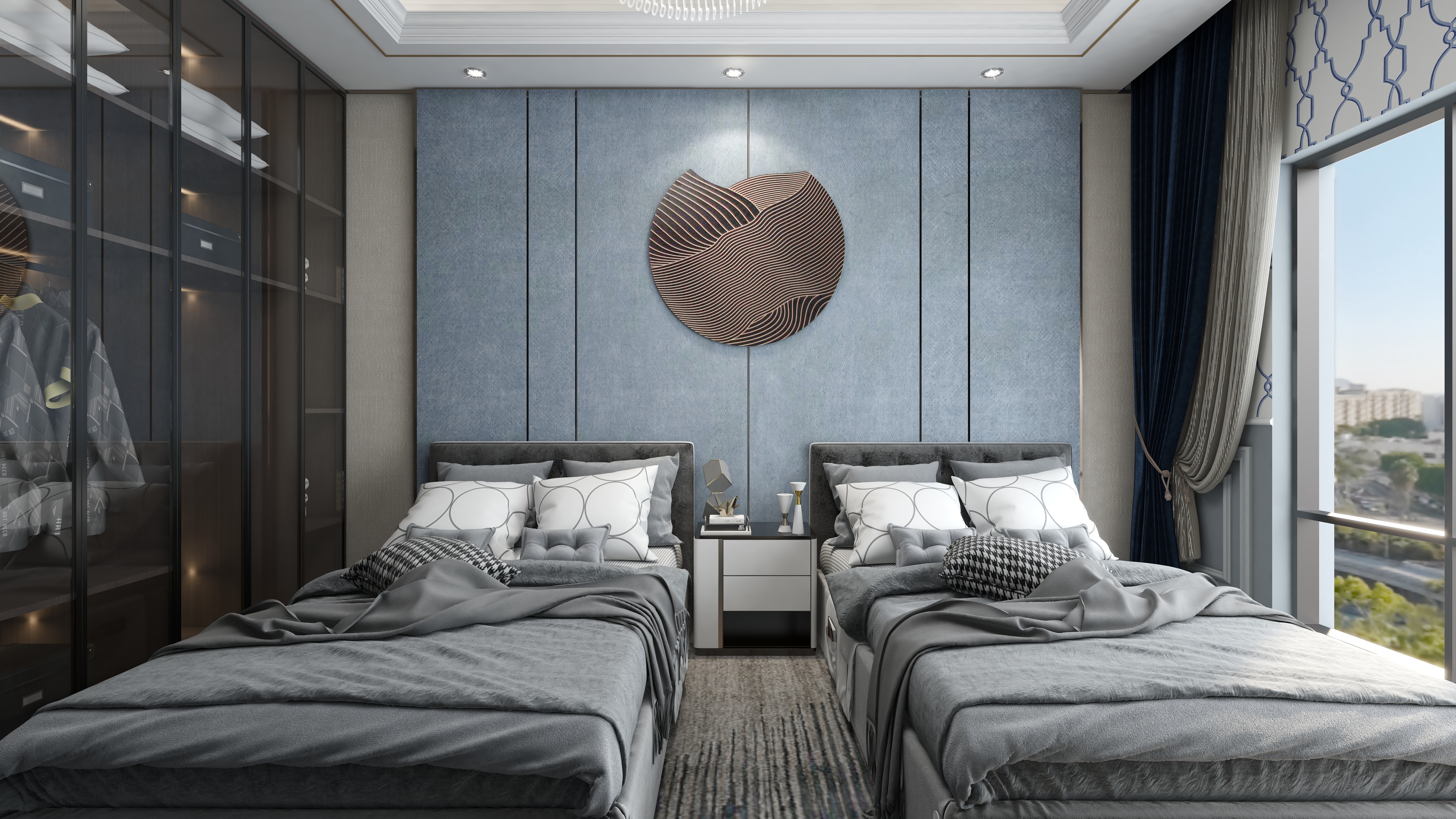 刘月-美式别墅一层老人房装修效果图第3张