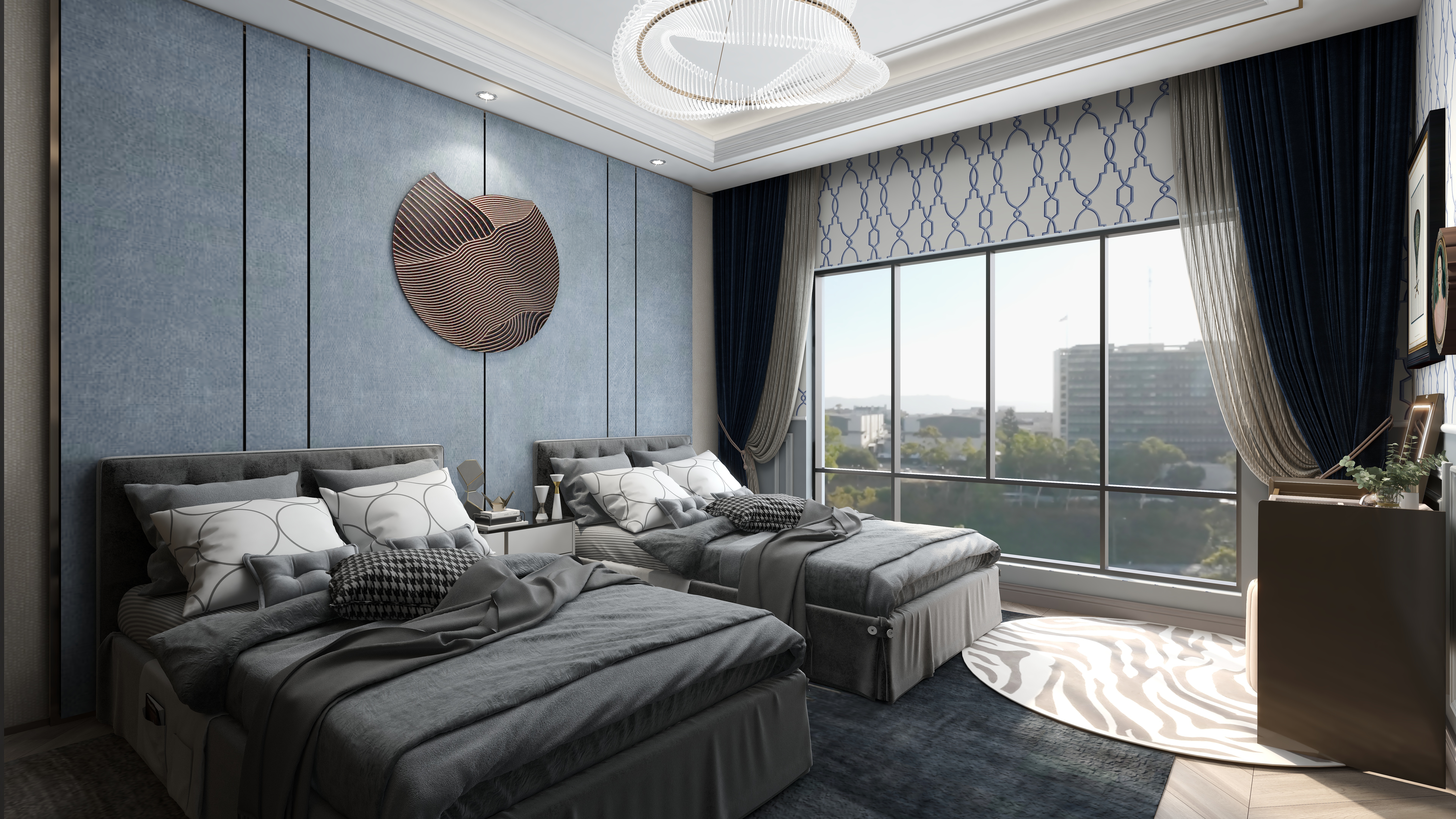 刘月-美式别墅一层老人房装修效果图第2张