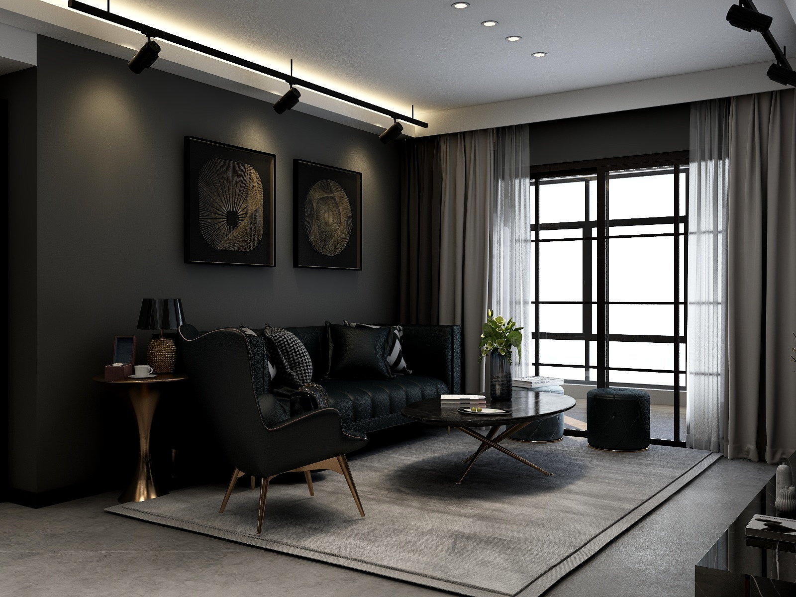 a里格-暗黑-装修设计方案