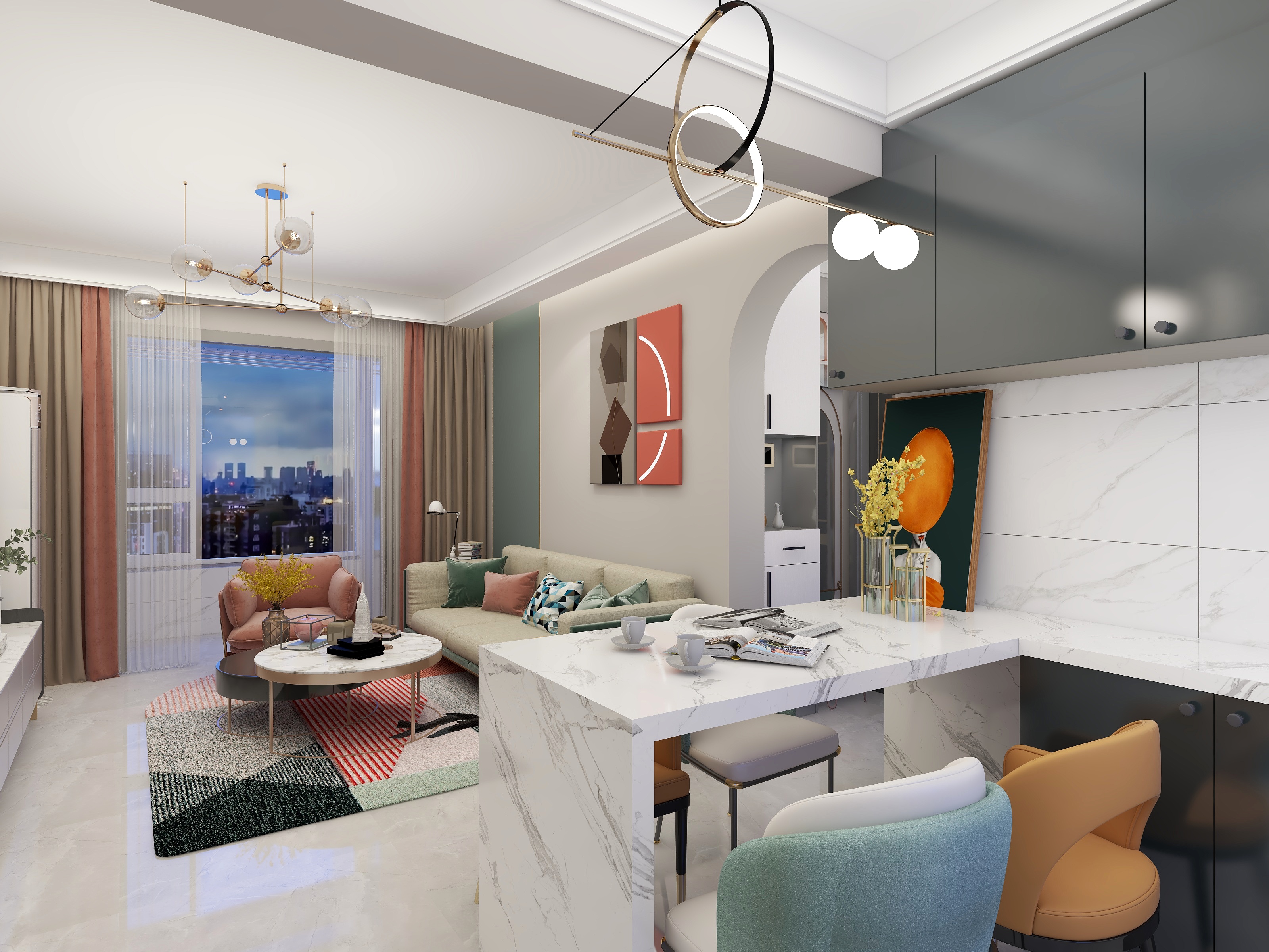 胡磊-都市两居|简约北欧装修效果图