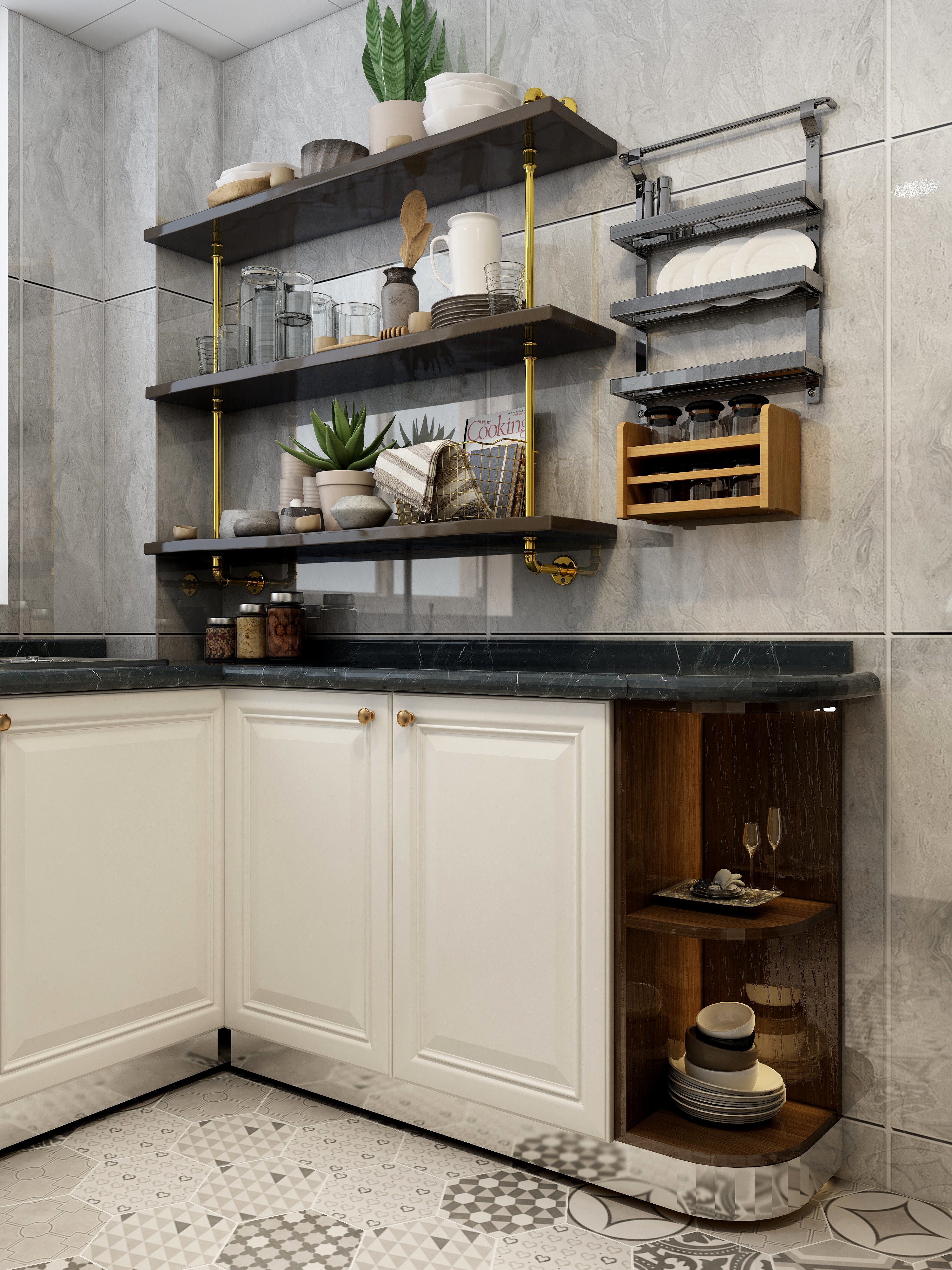 王思力-新中式轻奢风格装修效果图