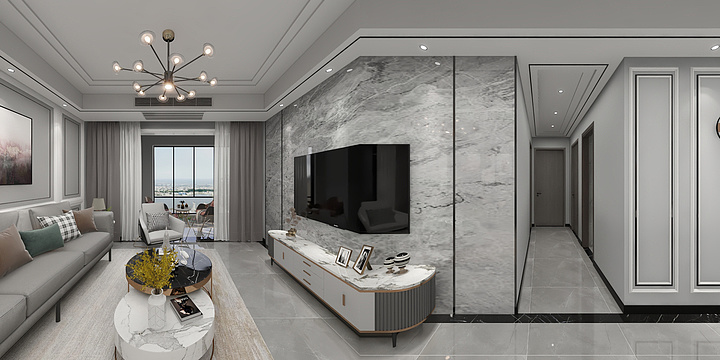 颜团子设计-东津2区132轻奢-装修设计方案