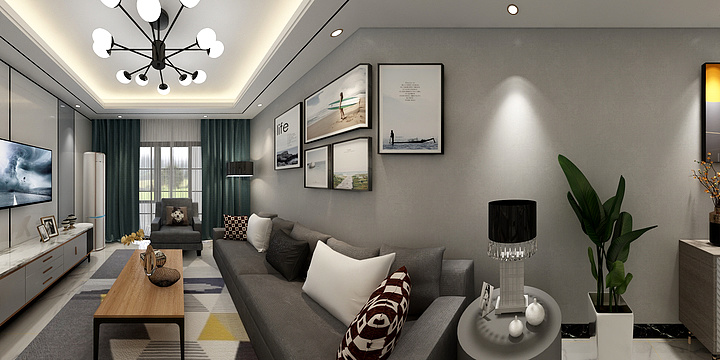 风之言-春江天境89现代简约-装修设计方案