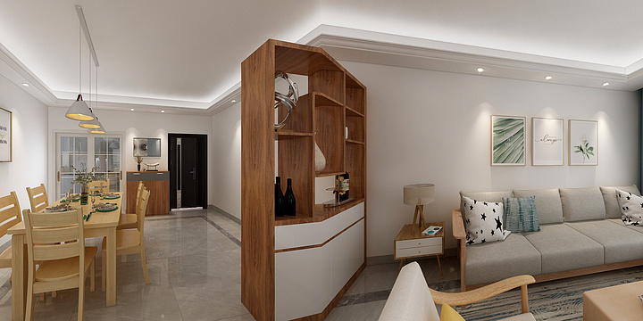 Design啊杰-原木北欧效果-装修设计方案