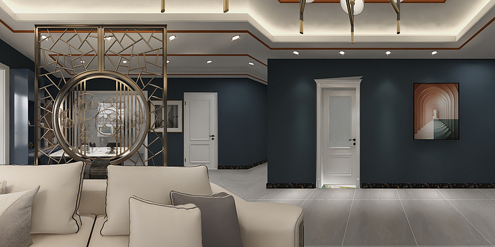 刘奇-轻奢风效果图-装修设计方案