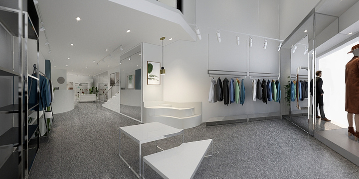 设计师凌陈-男装店何先生-装修设计方案