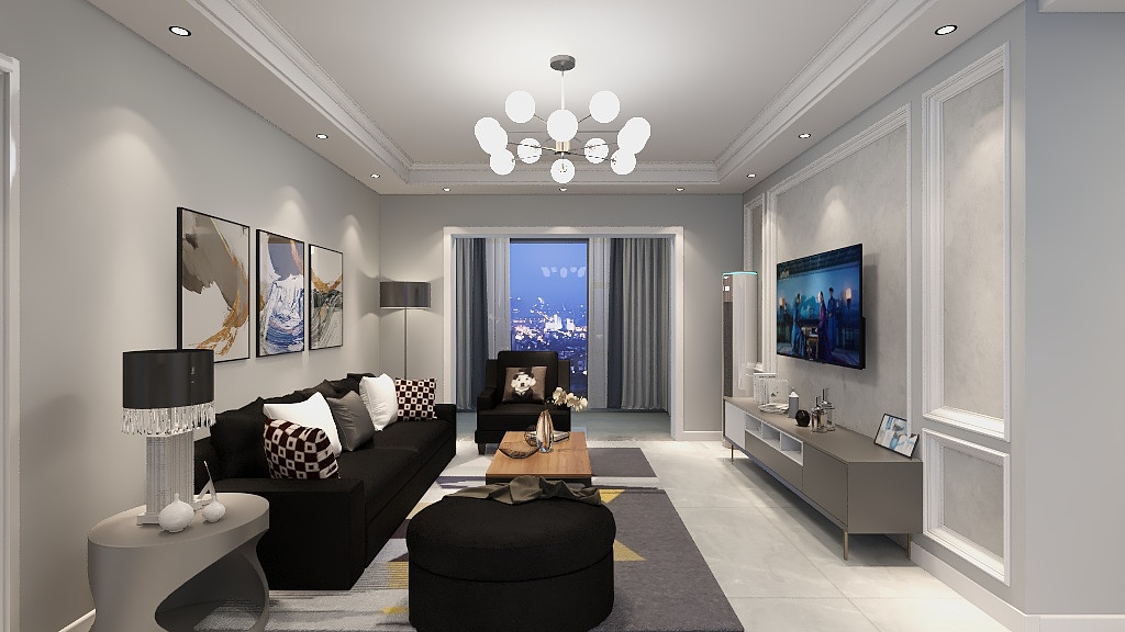 龙胜鼎尚装饰-临桂汇荣桂林桂林10栋1001-装修设计方案