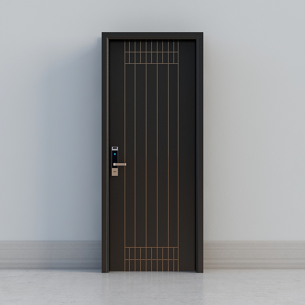 门-现代房门玻璃门密码门-73D模型